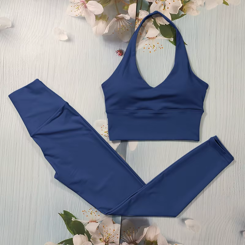 Costume de Fitness au toucher nu, ensemble de sport, survêtement pour femmes, tenues de Yoga Sexy, v