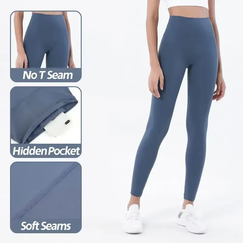 Leggings de Yoga pour Fitness Legging Sport Femme poche arrière pantalon Femme beurre doux taille ha