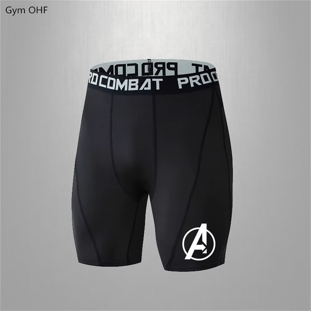 Legging de Yoga Super Hero pour hommes, collant de course, short de sport, de Compression, de Fitnes