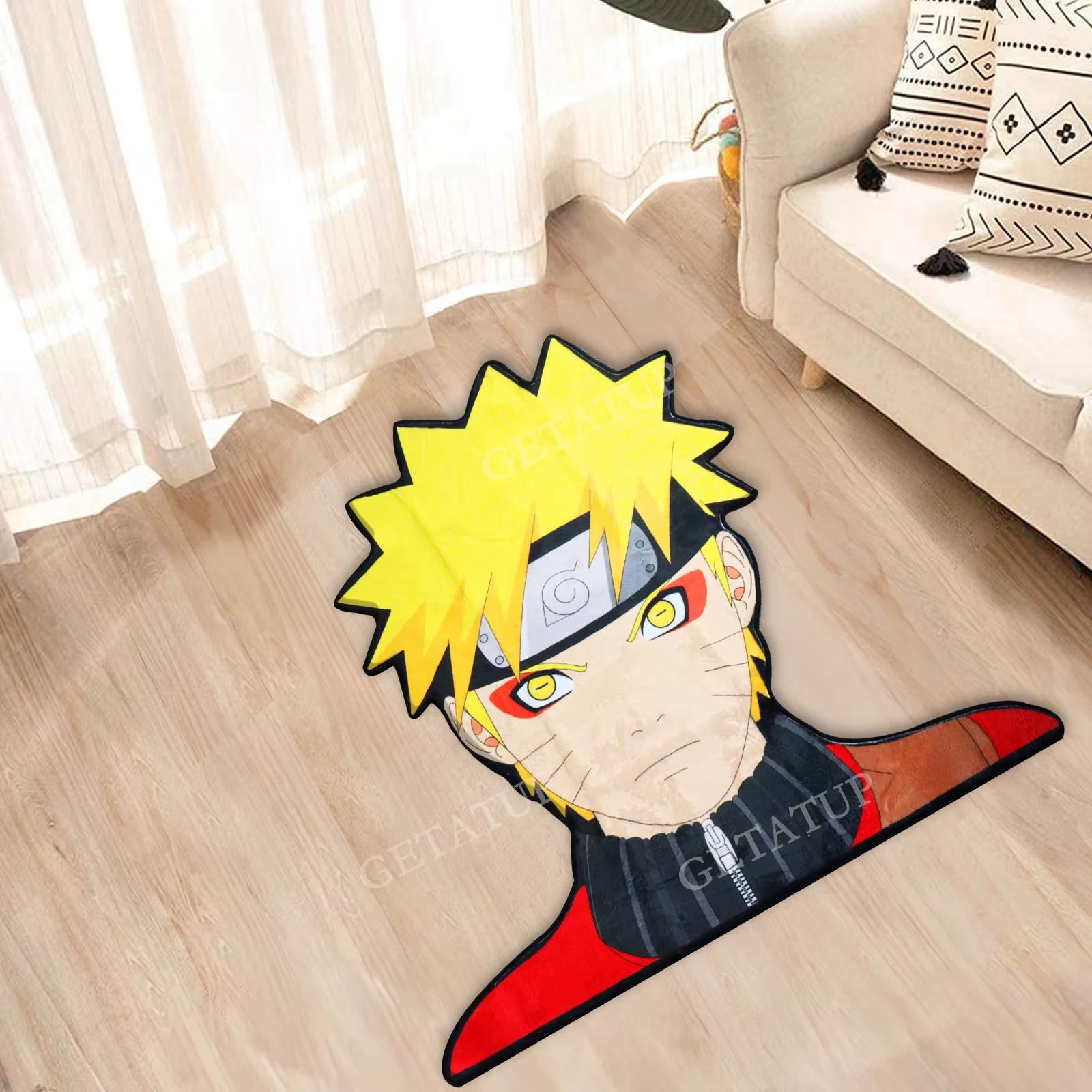 Anime Manga Naruto doux anti-dérapant tapis maison chambre dessin animé déco cuisine salle de bain t