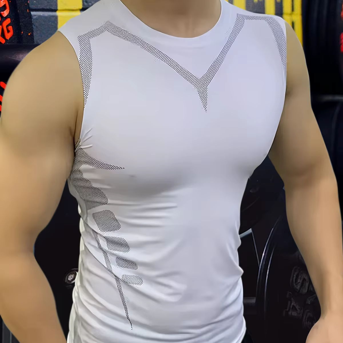 Débardeur de Compression pour hommes, chemise de gymnastique sans manches, vêtements de sport à séch