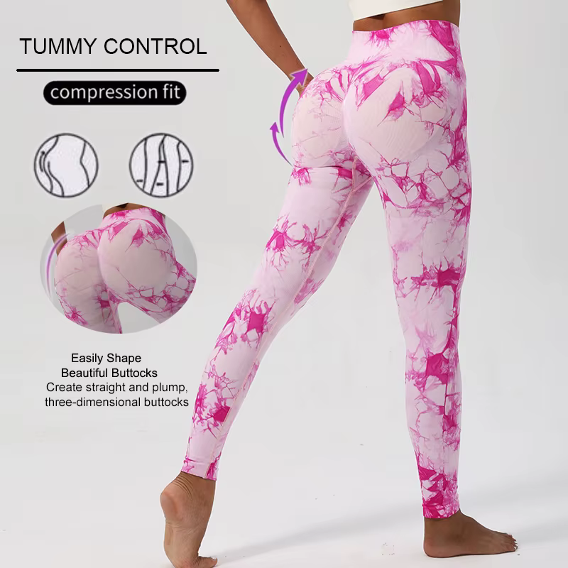 WAREBALL nouveau cravate colorant pantalons de Yoga Leggings de gymnastique femmes sans couture tail