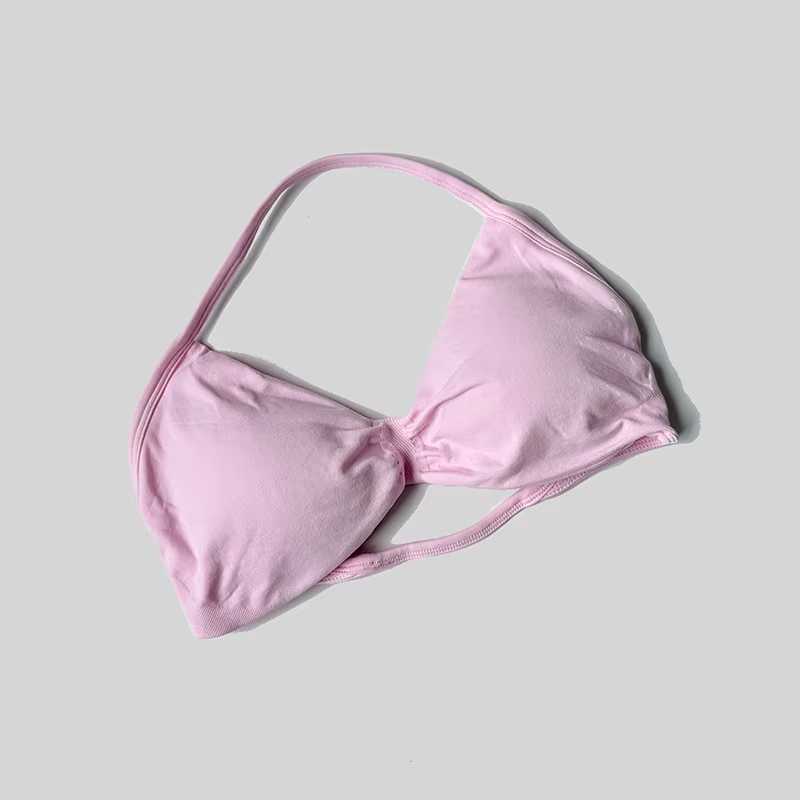 Soutien-gorge de sport licou pour femmes, Push Up, bretelles, Sexy, dos ouvert, haut court rembourré