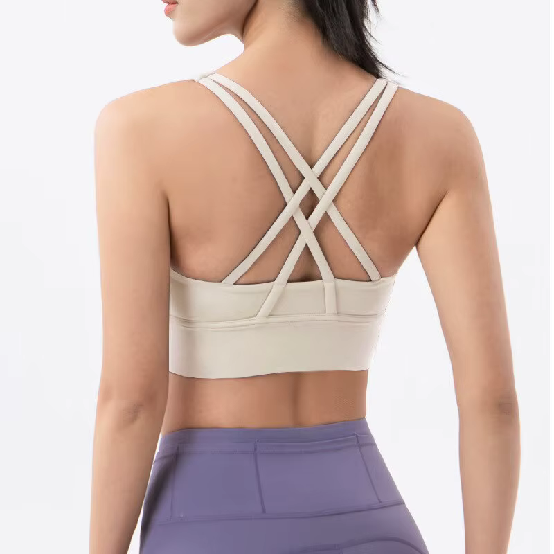 Soutien-gorge en nylon respirant pour femme, haut sexy, soutiens-gorge de yoga, sous-vêtements de sp