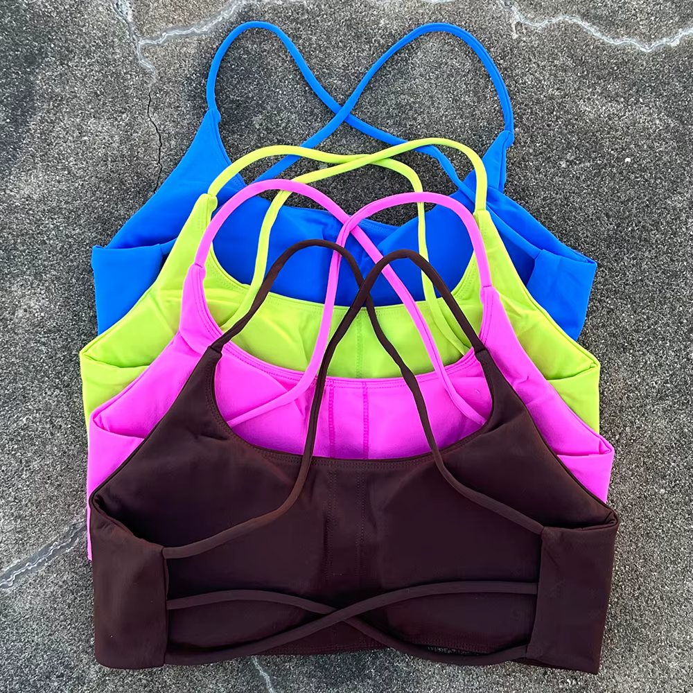 Femmes sport soutien-gorge pour Fitness femmes Yoga gilet entraînement course débardeur femme dos nu