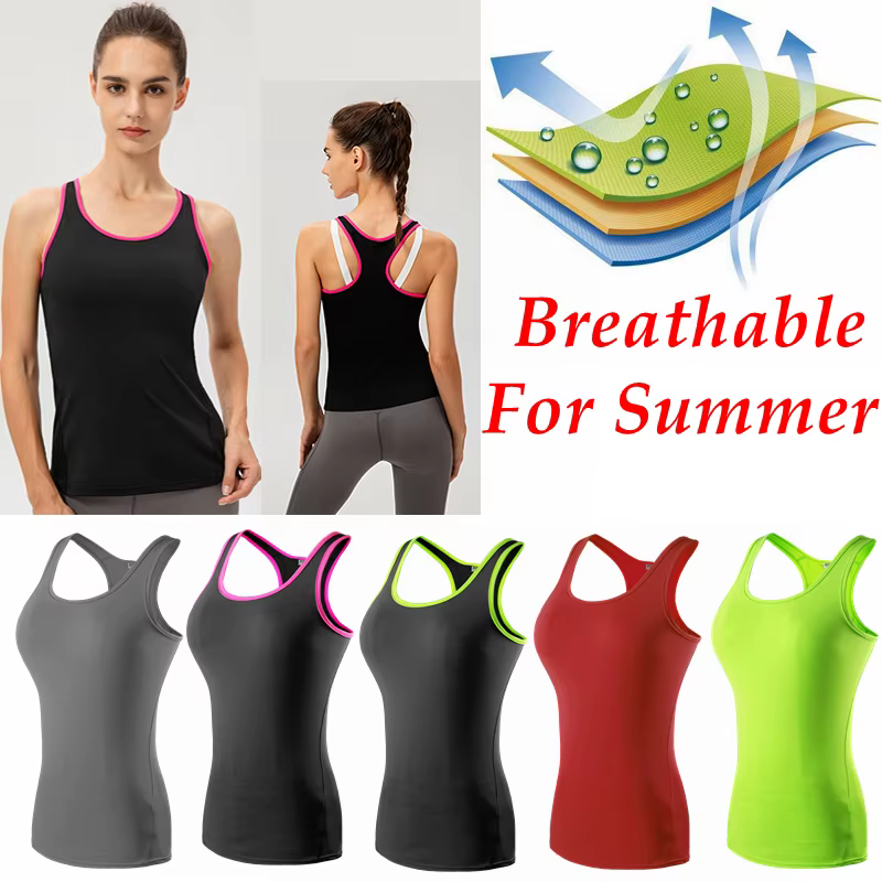 Femmes Sport décontracté Yoga gilet séchage rapide Sport course T-shirt entraînement Yoga T-Shirt co