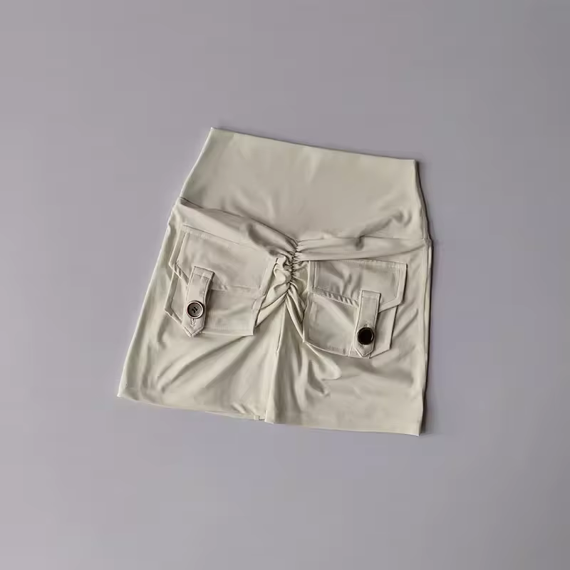 Shorts de yoga taille haute avec poches pour femmes, collants push-up, shorts de course, shorts de f