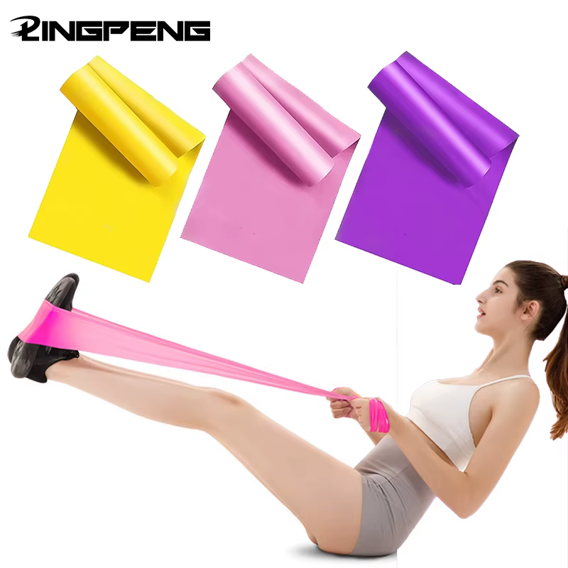 Bande de résistance élastique Yoga Pilates, bande d'entraînement physique 150cm, caoutchouc naturel 