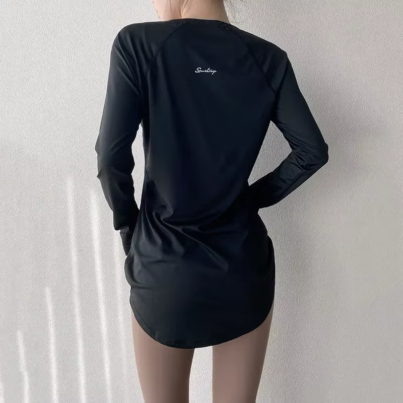 Vêtements de yoga à manches longues pour femmes, vêtements de sport pour femmes, chemisiers de cours