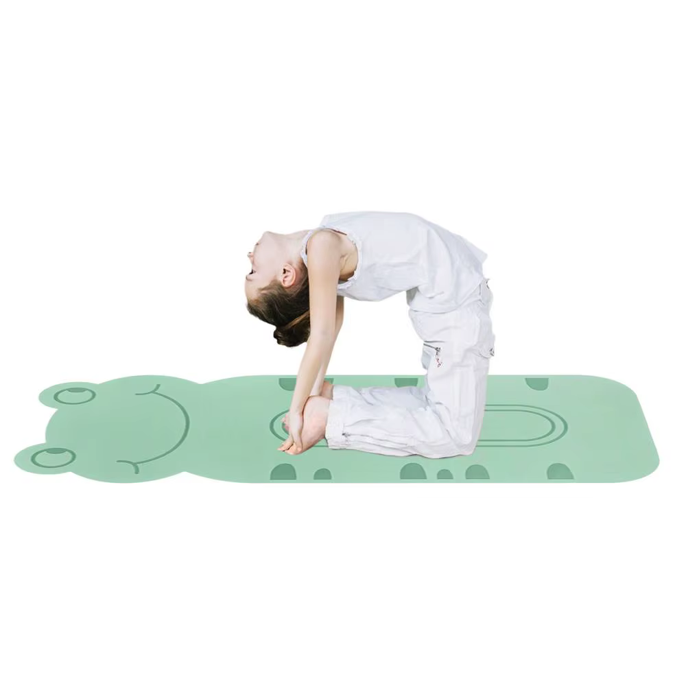 Tapis de yoga pour enfants, tapis d'exercice avec motif d'animaux de dessin animé, tapis de Pilates 