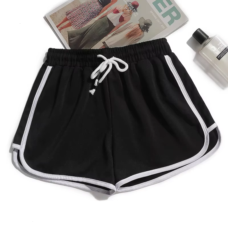Short de yoga pour femmes, vêtements d'extérieur d'été, taille moyenne, pantalon droit ample, élégan