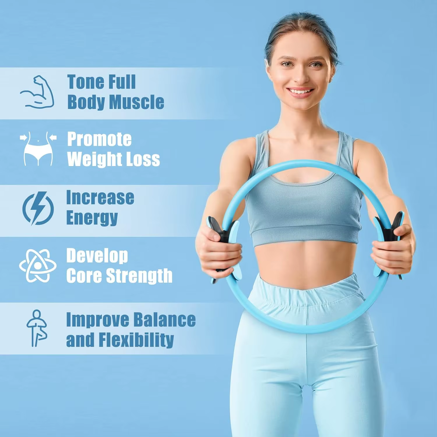 Anneau de Yoga Fitness Pilates, anneau ouvert dans le dos, anneau magique, entraînement musculaire d
