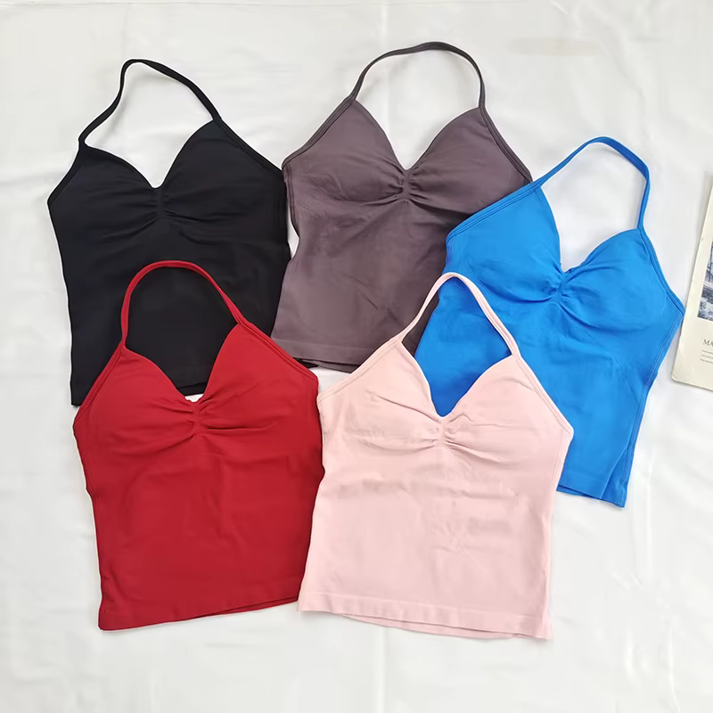 Soutien-gorge de sport Sexy pour femmes, Design dos ouvert, tissu extensible respirant pour le Yoga,
