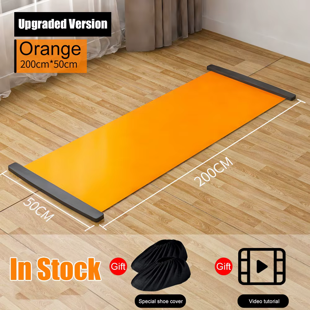 Tapis coulissant de Yoga multifonctionnel 140/180/200cm, pour Hockey sur glace, patinage à roulettes