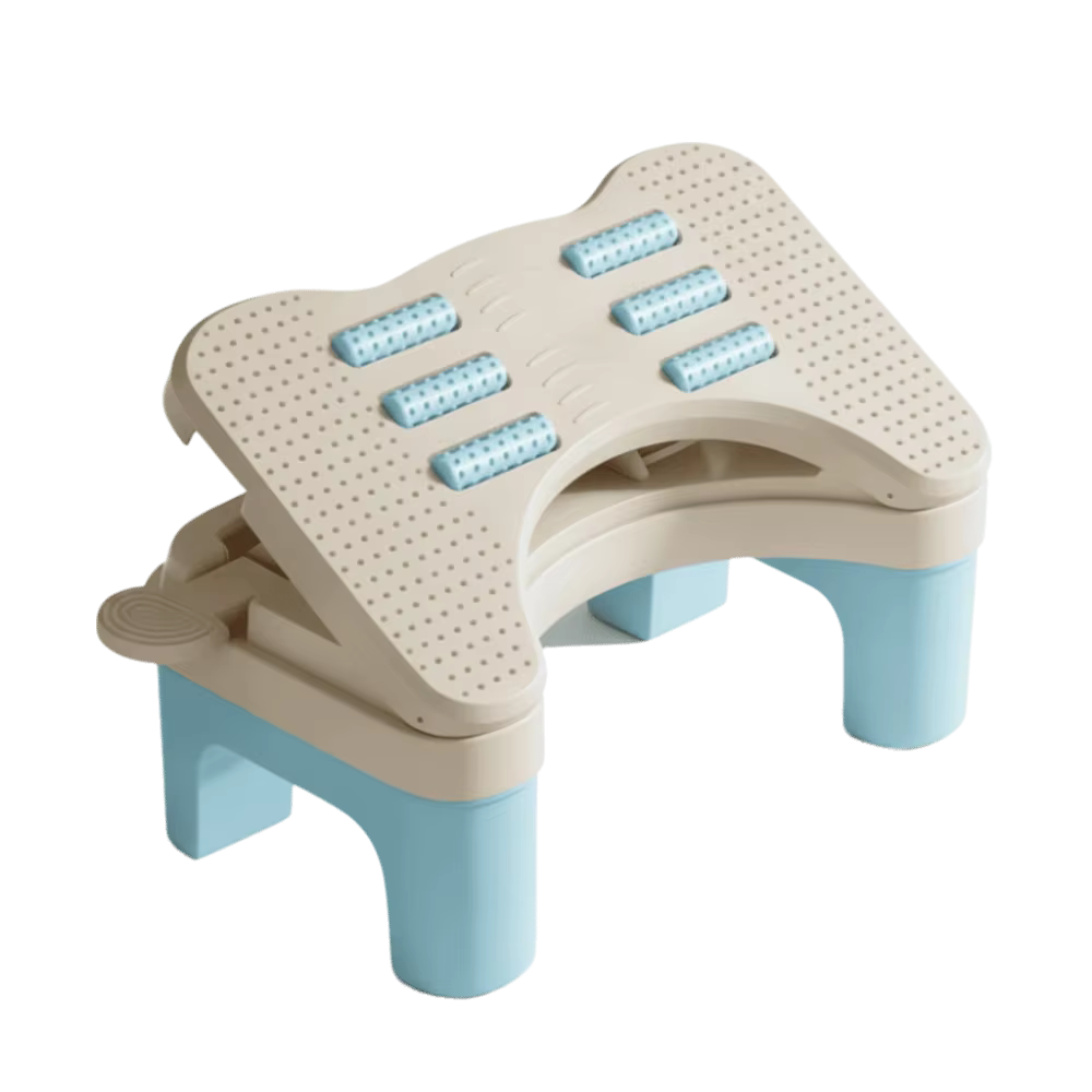 Repose-pieds ergonomique sous le bureau, base antidérapante, 6 niveaux, repose-jambes de bureau conf