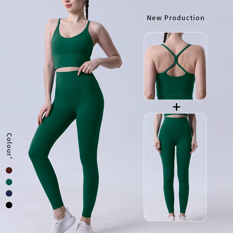 2 pièces vêtements de Yoga survêtement pour femmes vêtements de sport Pilates Fitness costume gymnas