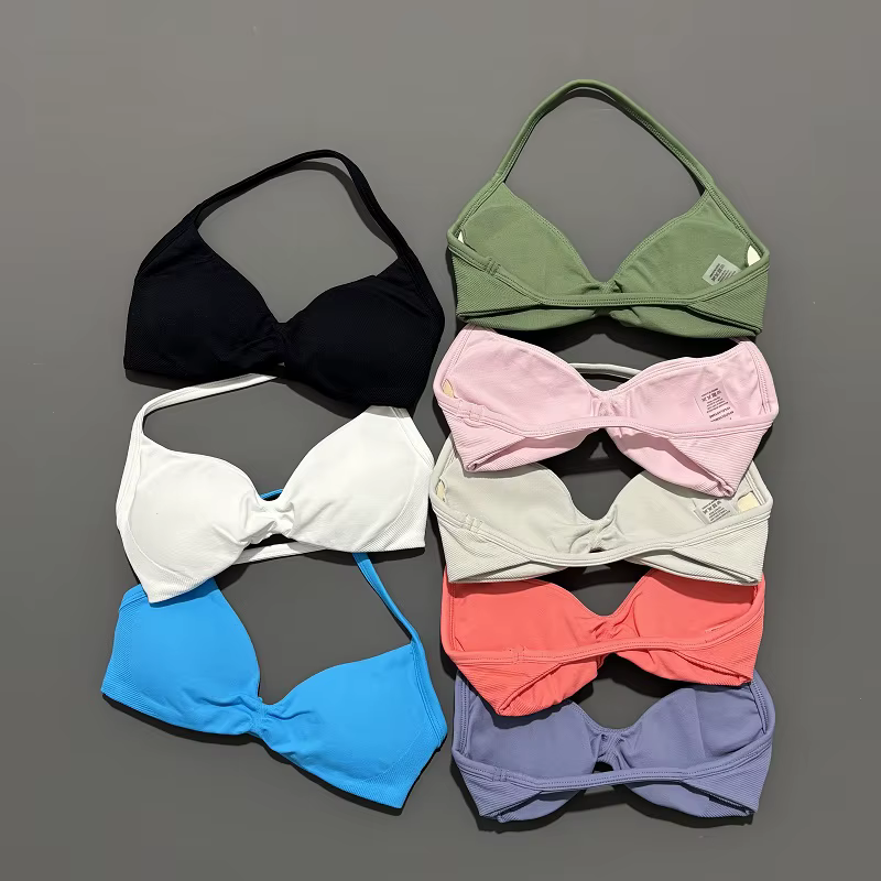 Soutien-gorge de Sport à bretelles dos nu Yoga soutien-gorge de gymnastique Scrunch push-up bonnets 
