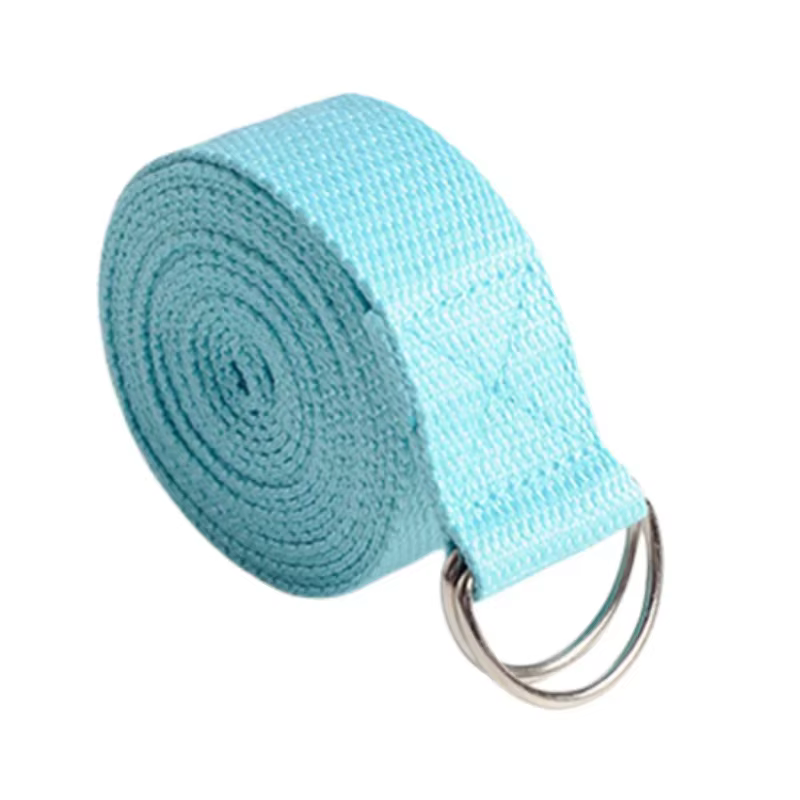 Sangle de Yoga en coton durable, 1.8m x 3.8cm, sangles d'exercice, anneau en D réglable, structure f