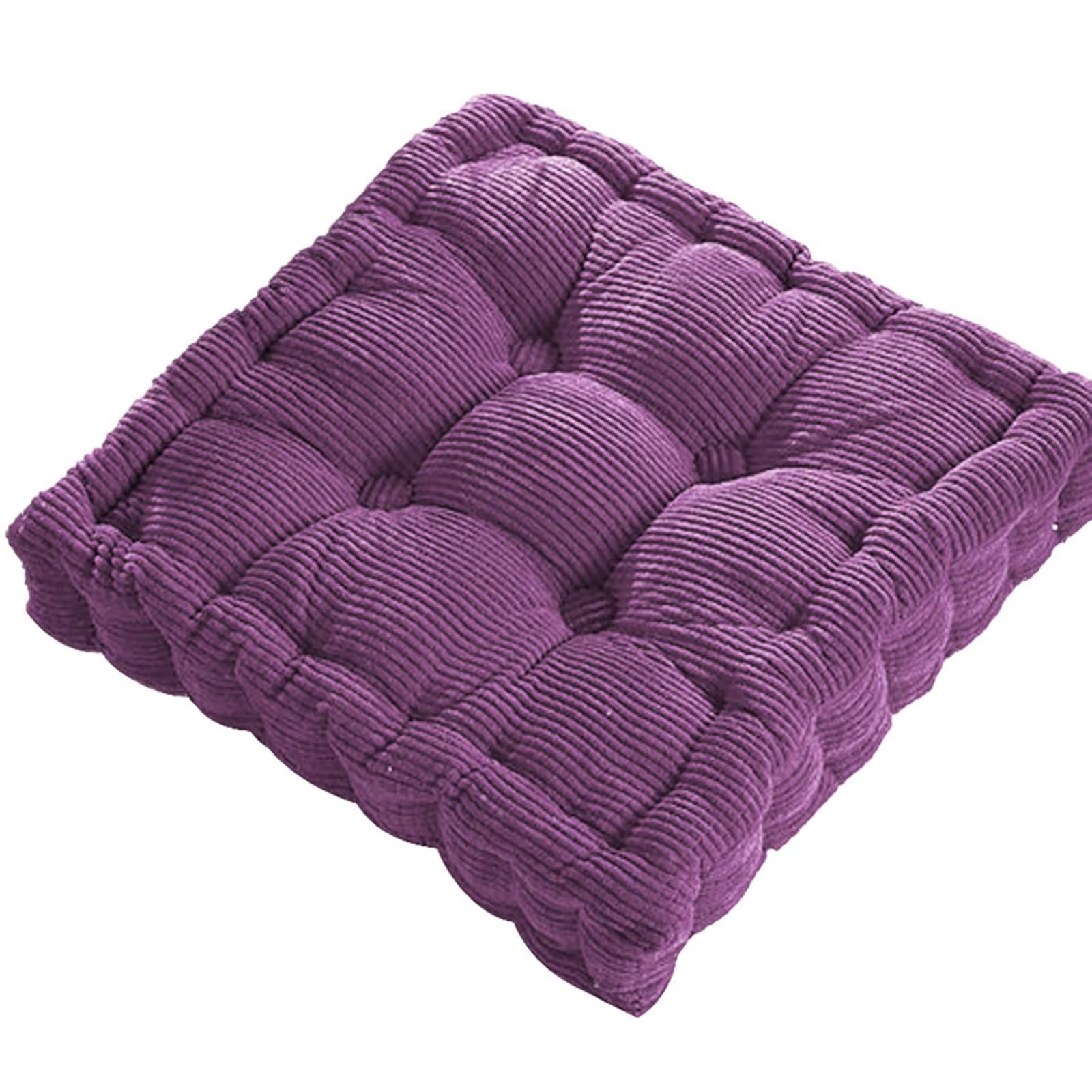 Oreiller carré de méditation pour sièges sur le sol, coussin épais touffeté solide pour chaise de ba