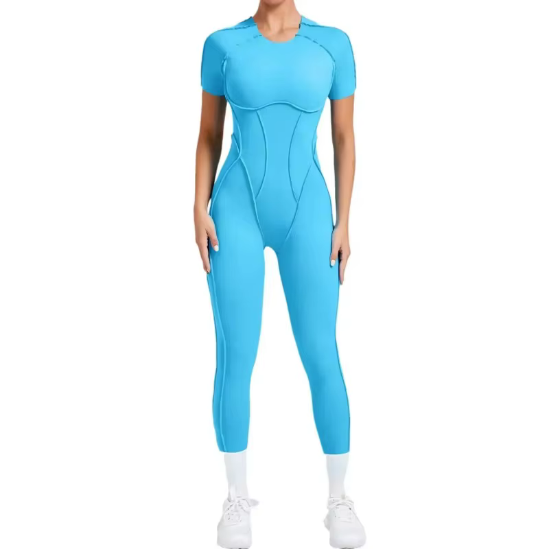 Combinaisons de Yoga sans couture, combinaison de sport, Fitness, levage des hanches, dos ouvert, en