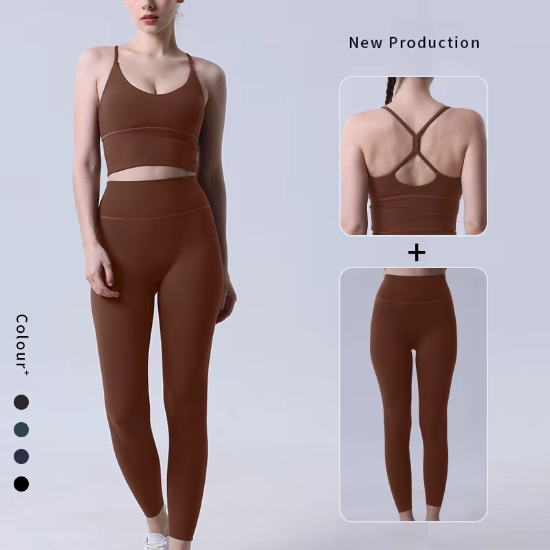 2 pièces vêtements de Yoga survêtement pour femmes vêtements de sport Pilates Fitness costume gymnas