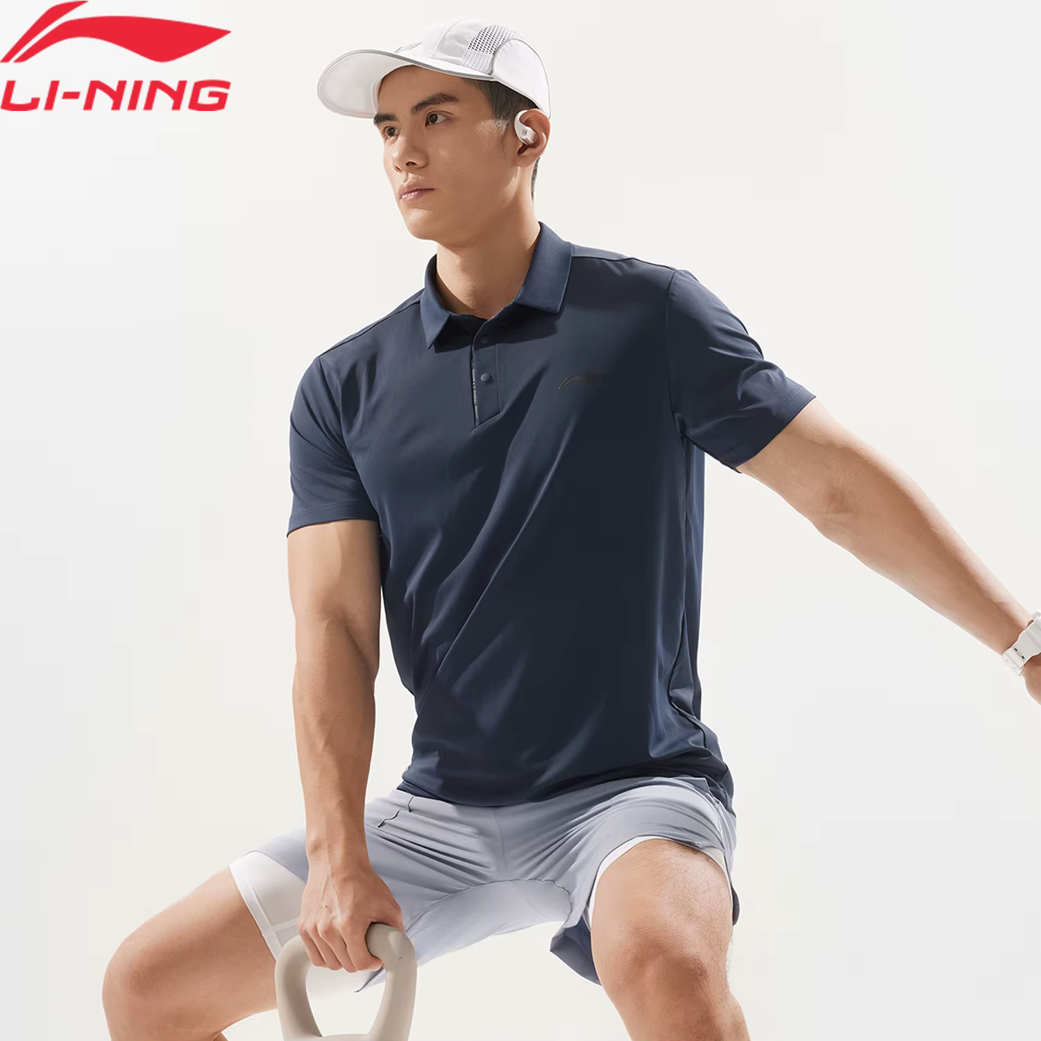 Li-ning Polo d'entraînement pour hommes AT DRY ULTRA Polyester AT._UV-50 + Coupe régulière Doublure 