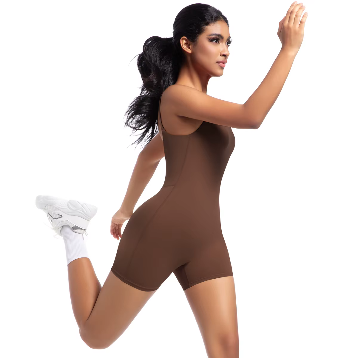 Combinaison dos nu sans couture pour femme, barboteuse à bretelles, combinaison de batterie, fitness