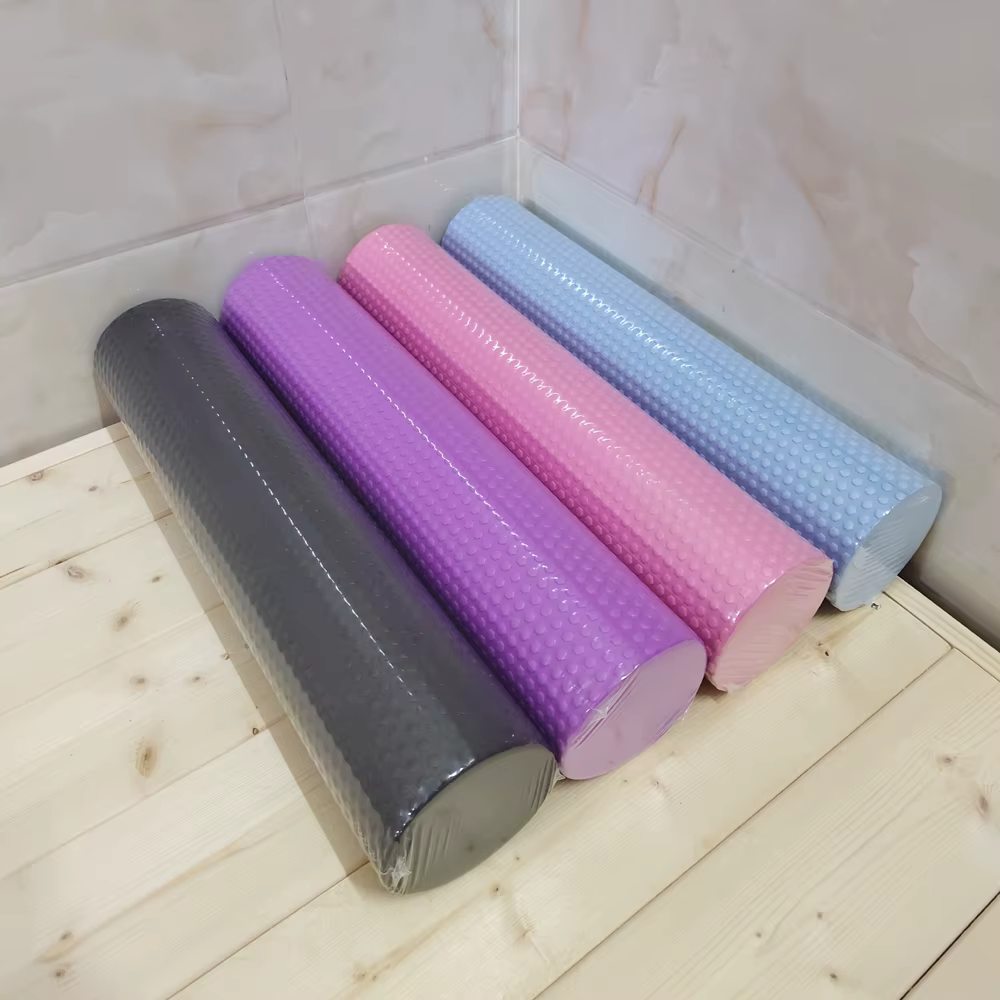 Rouleau de Yoga rond en mousse EVA, cylindre Hexagonal pour l'exercice Pilates, entraînements à domi