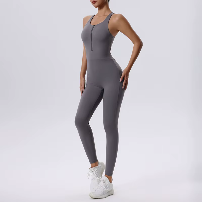 Ensemble de Yoga combinaison femmes pleine saisons décontracté Fitness combishort sportif sans manch