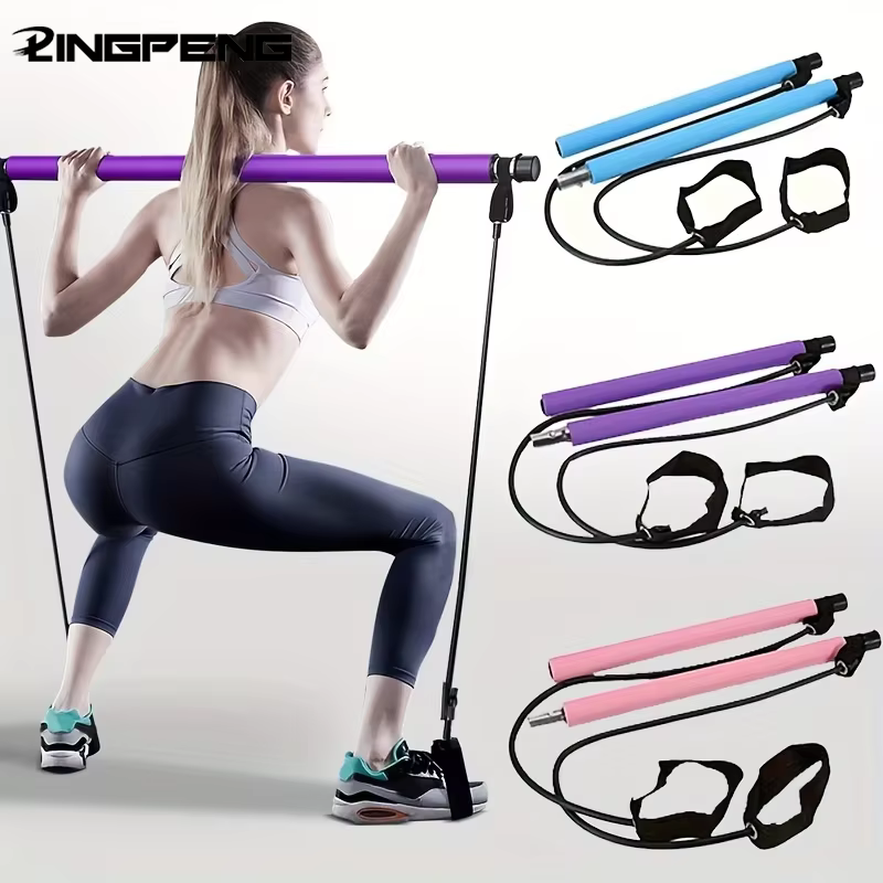 Combinaison de barre de Pilates multifonctionnelle, barre de Fitness, Yoga, Expansion de la poitrine