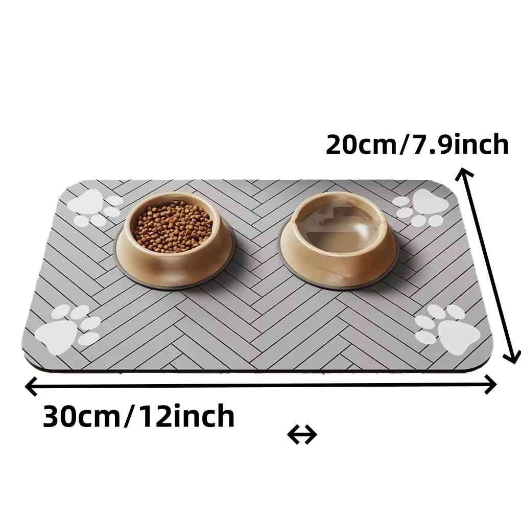 Tapis de nourriture imperméable pour chien – Plateau d'alimentation antidérapant robuste avec taille