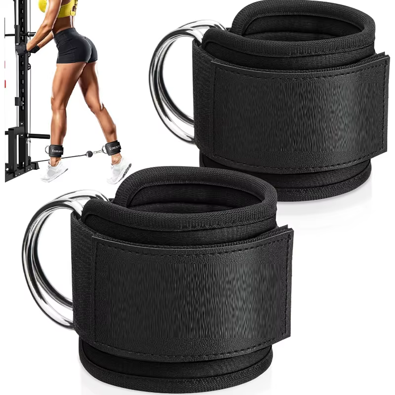 Lot de 2 sangles de cheville premium pour machines à câbles, idéales pour les exercices de fessiers 