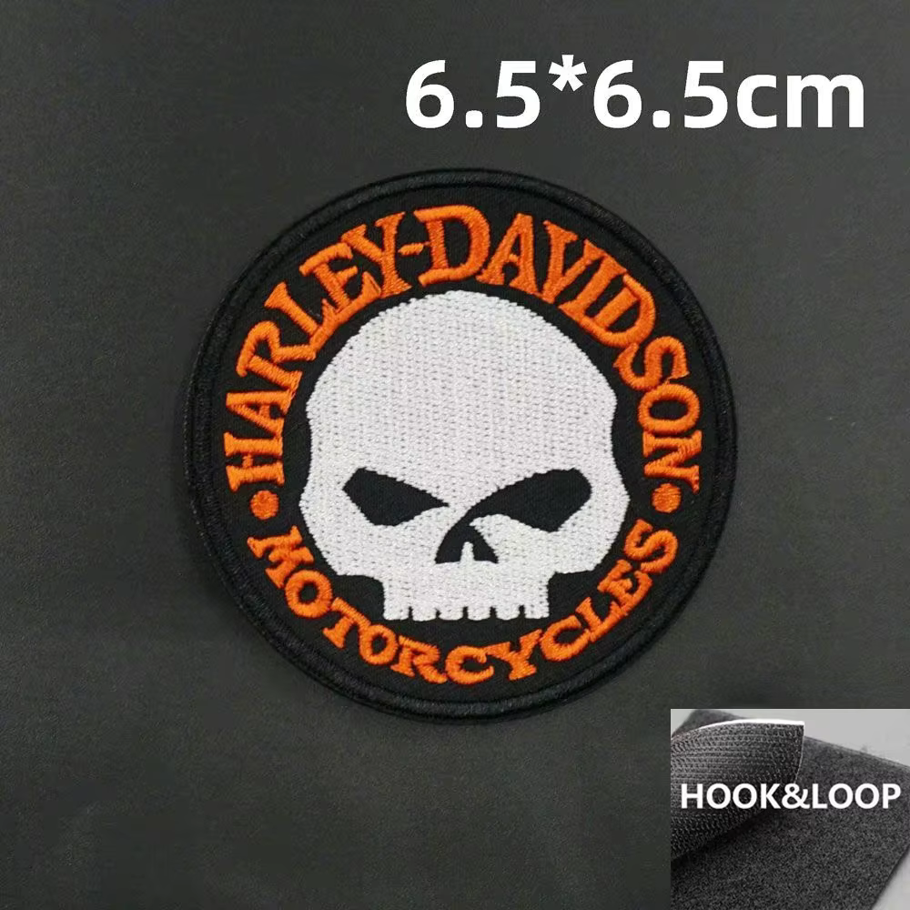 Patch brodé Velcro pour moto Harley Davidson, idéal pour décorer vêtements, vestes, sacs à dos – Sty