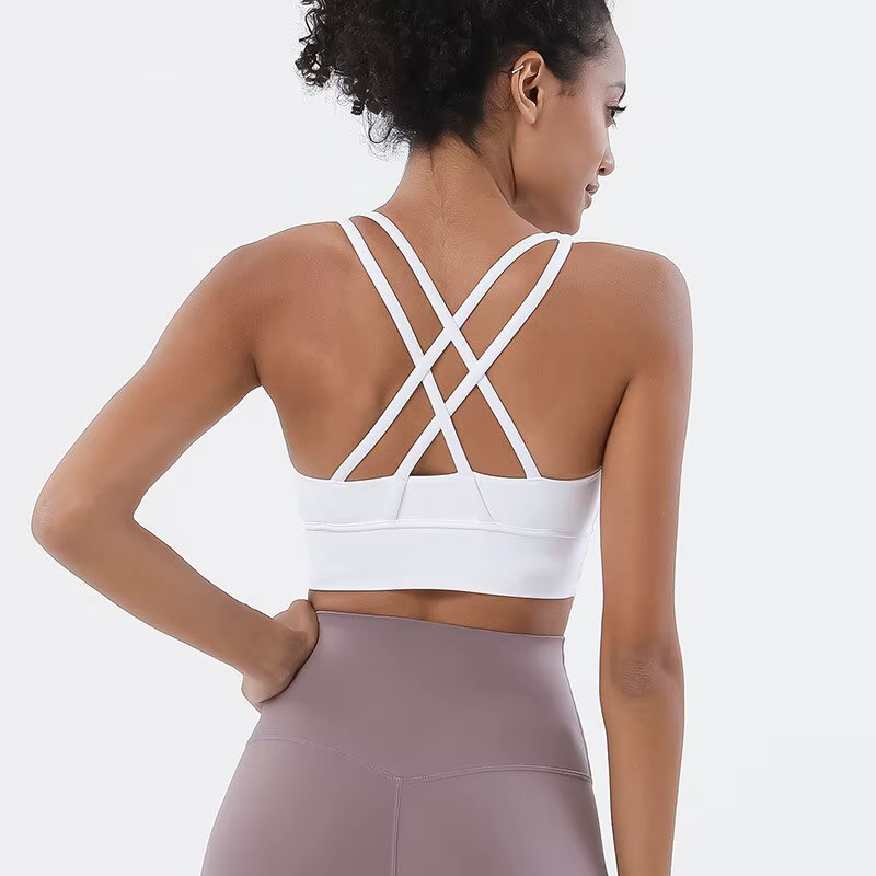 Soutien-gorge en nylon respirant pour femme, haut sexy, soutiens-gorge de yoga, sous-vêtements de sp