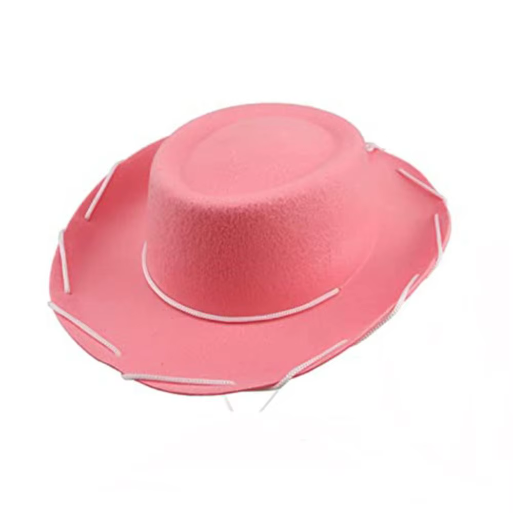 Chapeau de cowboy amusant en feutre réglable pour performance, accessoire de déguisement, costume de