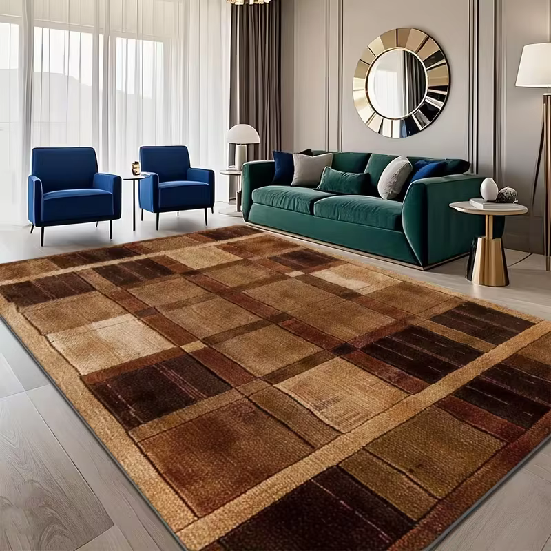 Tapis à motifs bohèmes antidérapant, adapté aux salons, aux chambres à coucher, aux cuisines et aux