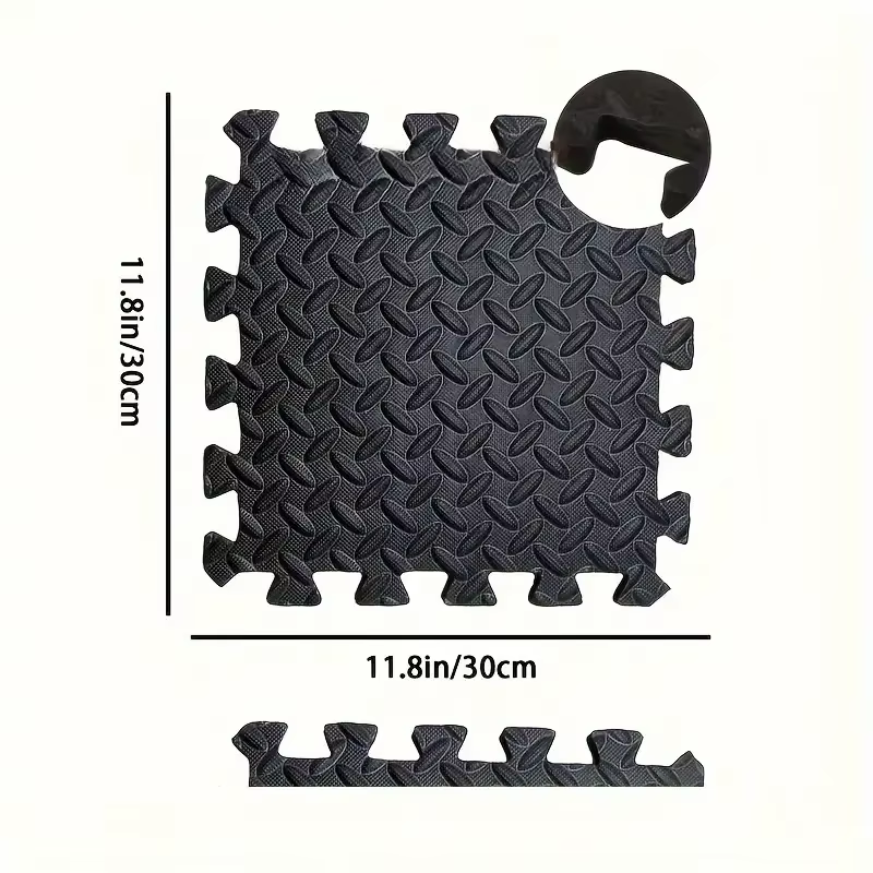 Tapis de Fitness Puzzle 20 pièces, tapis de sol en mousse imbriqué Double face, tapis antidérapant E