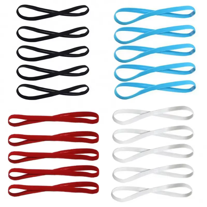 5/10 pièces couleur bonbon femmes hommes Yoga bandes de cheveux Sport bandeau filles Sport anti-déra