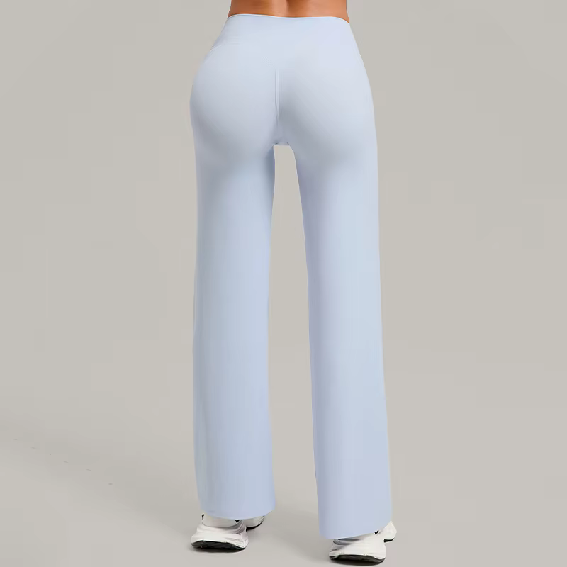 Hearuisavy – pantalons de sport à jambes droites pour femmes, vêtements de gymnastique, sensation nu