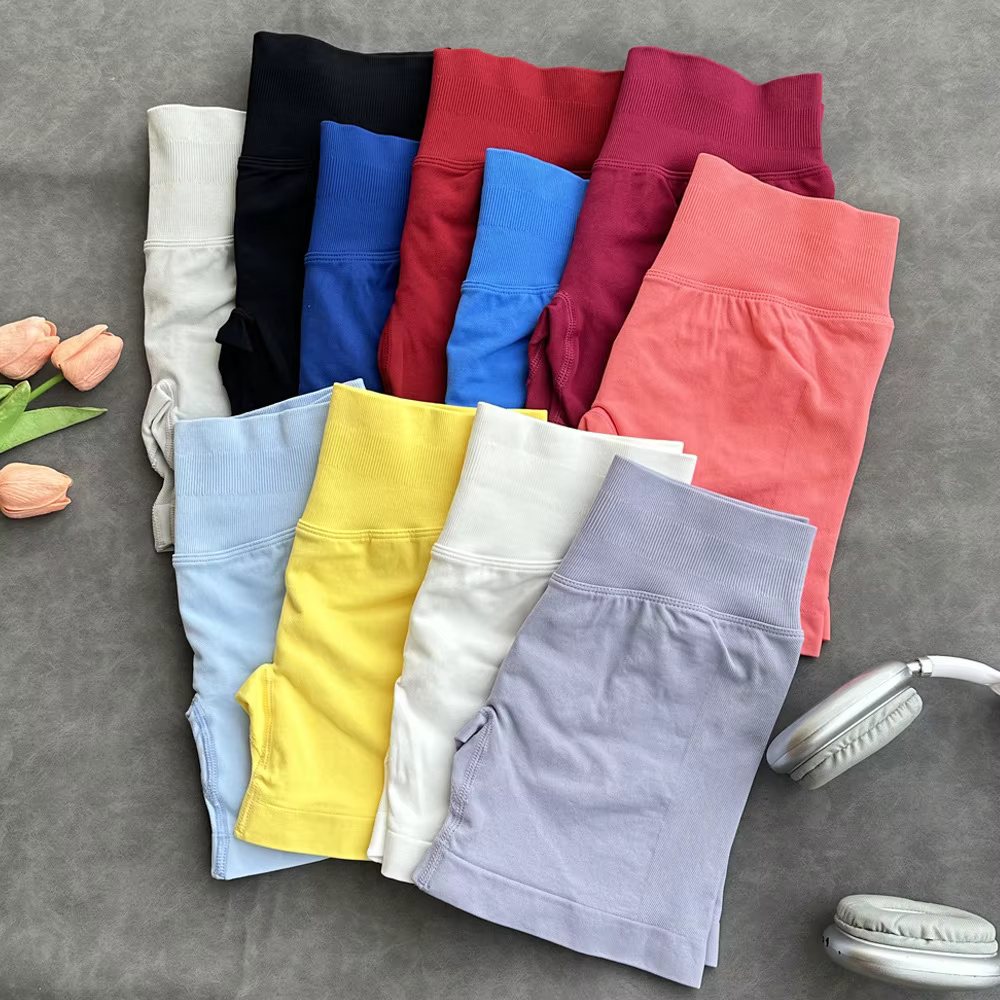 Short de fitness taille haute sans couture pour femmes: compression de contrôle du ventre, levage de