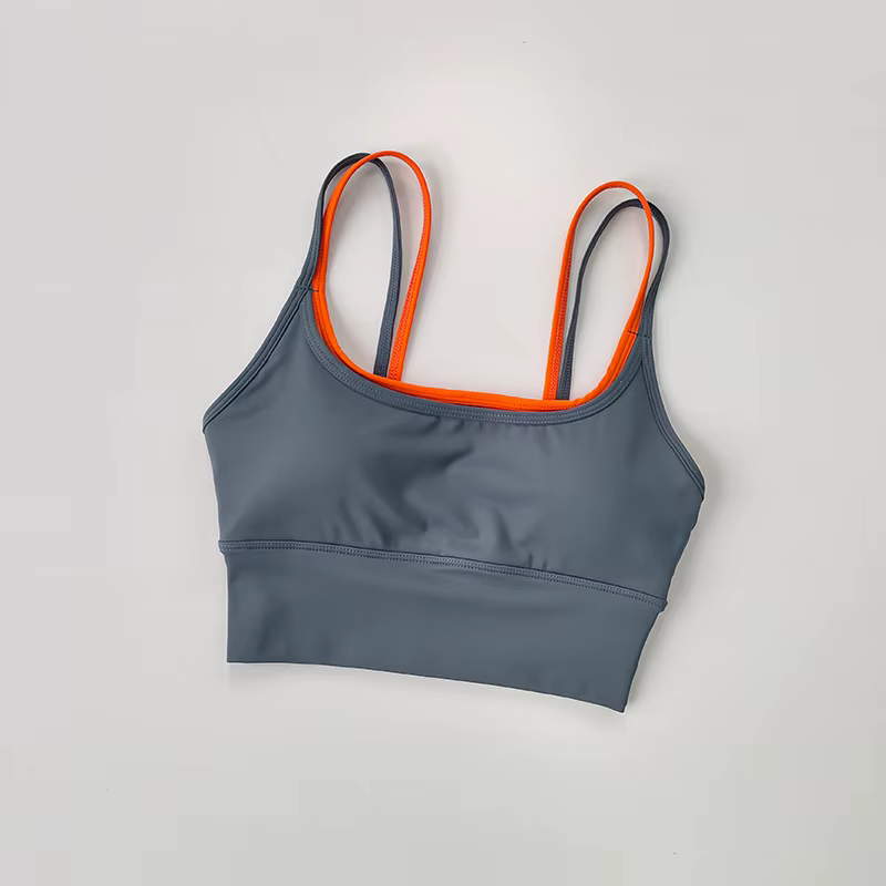 Soutien-gorge de sport pour femmes, absorbant les chocs, Double sangle de poitrine, gilet de Yoga, s