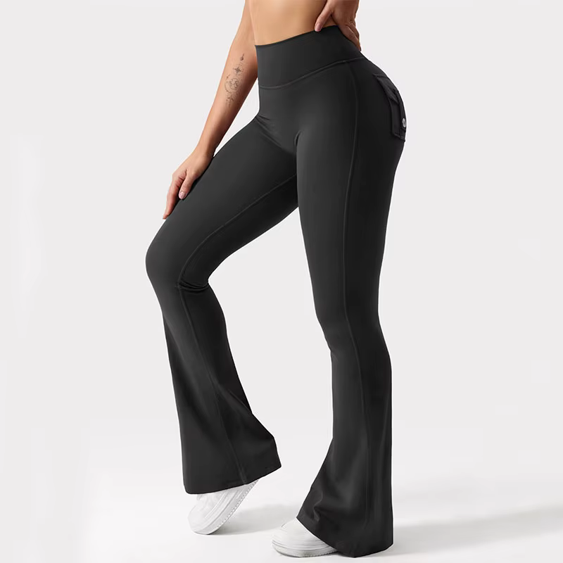 Leggings de Yoga à jambes larges et extensibles pour femmes, sensation nue, vêtements de travail de