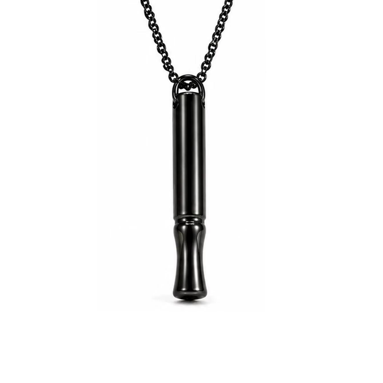 Collier de respiration par la pleine conscience, pendentif anti-stress en acier inoxydable, collier