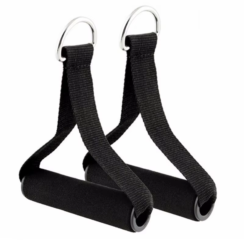 1 paire de poignées de corde de traction, accessoires de Fitness, bande d'exercice, poignée de rally