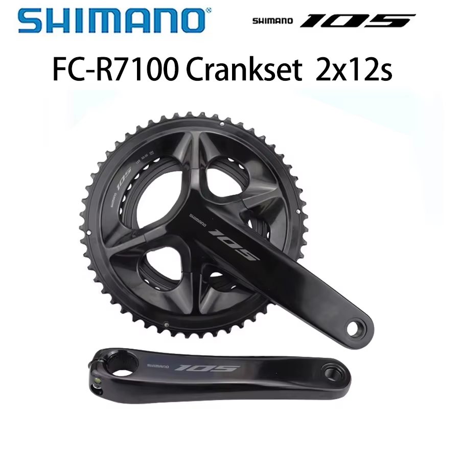 SHIMANO 105 FC-R7100 pédalier 2x12 vitesses 165MM/170MM/172.5MM 50-34T/52-36T pour pièces de vélos d