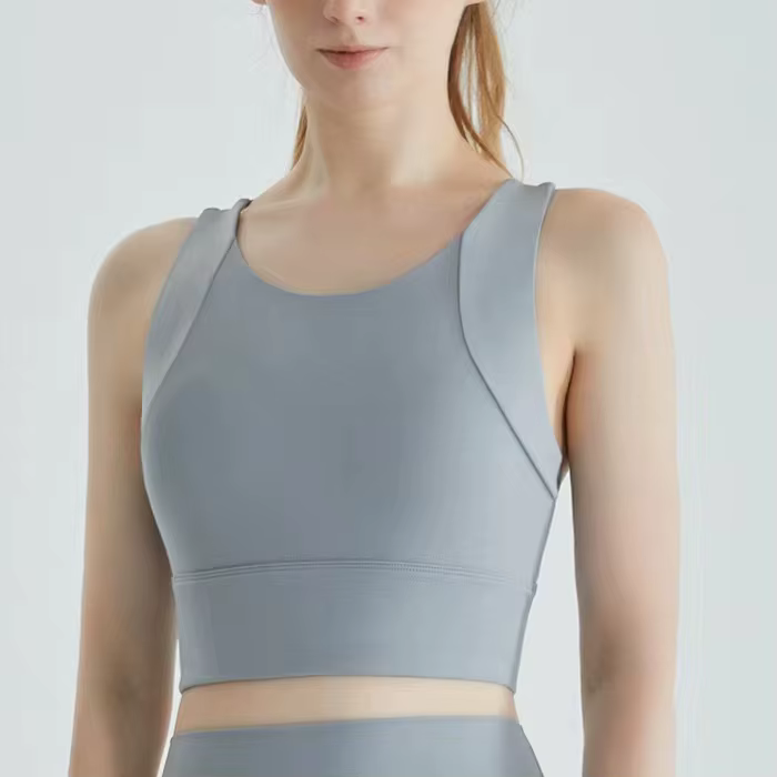 Gilet de Yoga professionnel à haute intensité, coussin de poitrine intégré, sous-vêtements de sport,