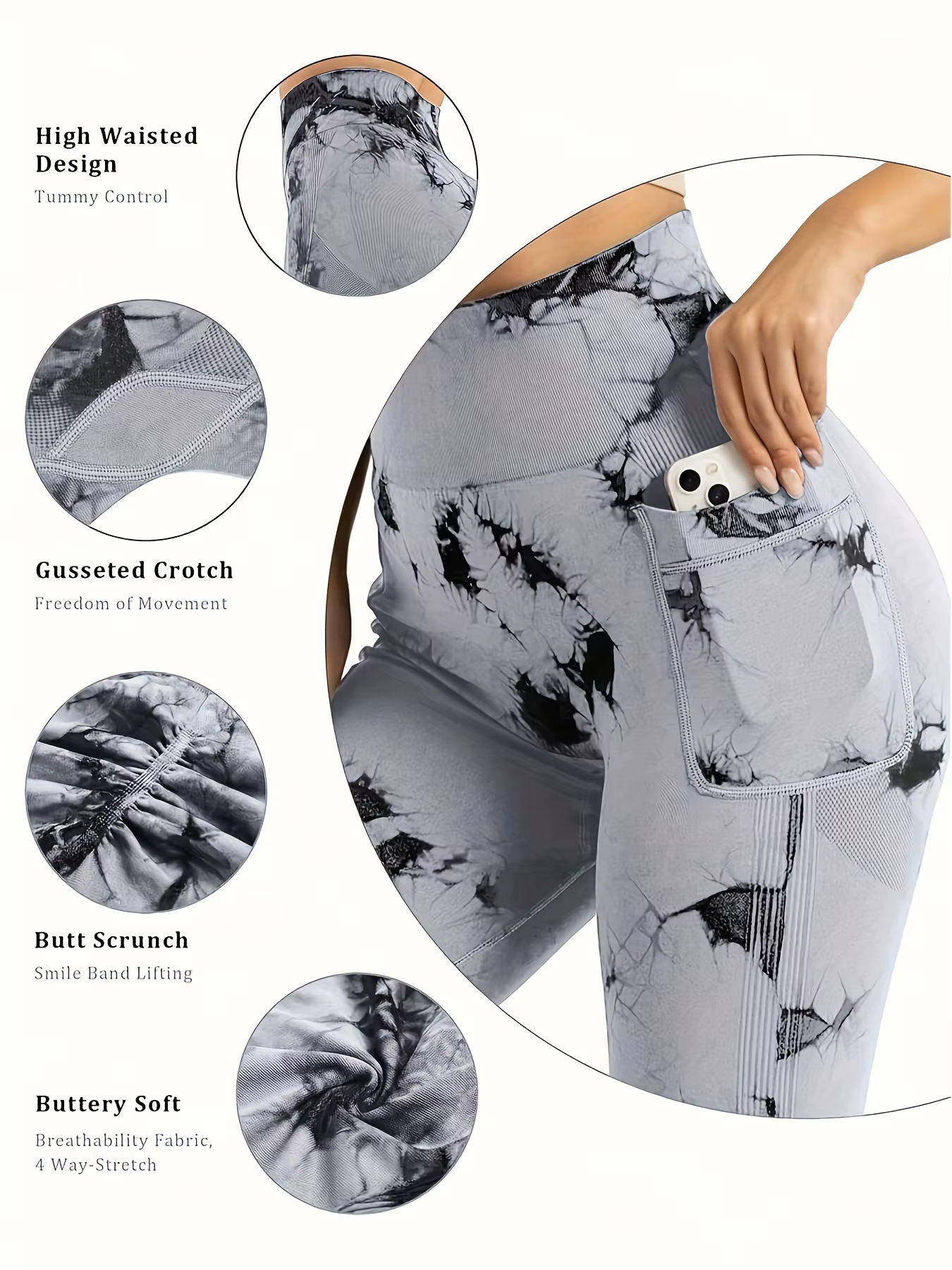 Leggings d'entraînement taille haute sans couture pour femmes, pantalons athlétiques de yoga avec po