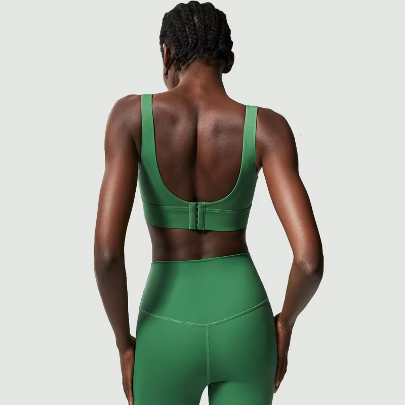 Ensemble de yoga fitness deux pièces pour femmes, couleur unie, extensible, doux, tenue de sport res
