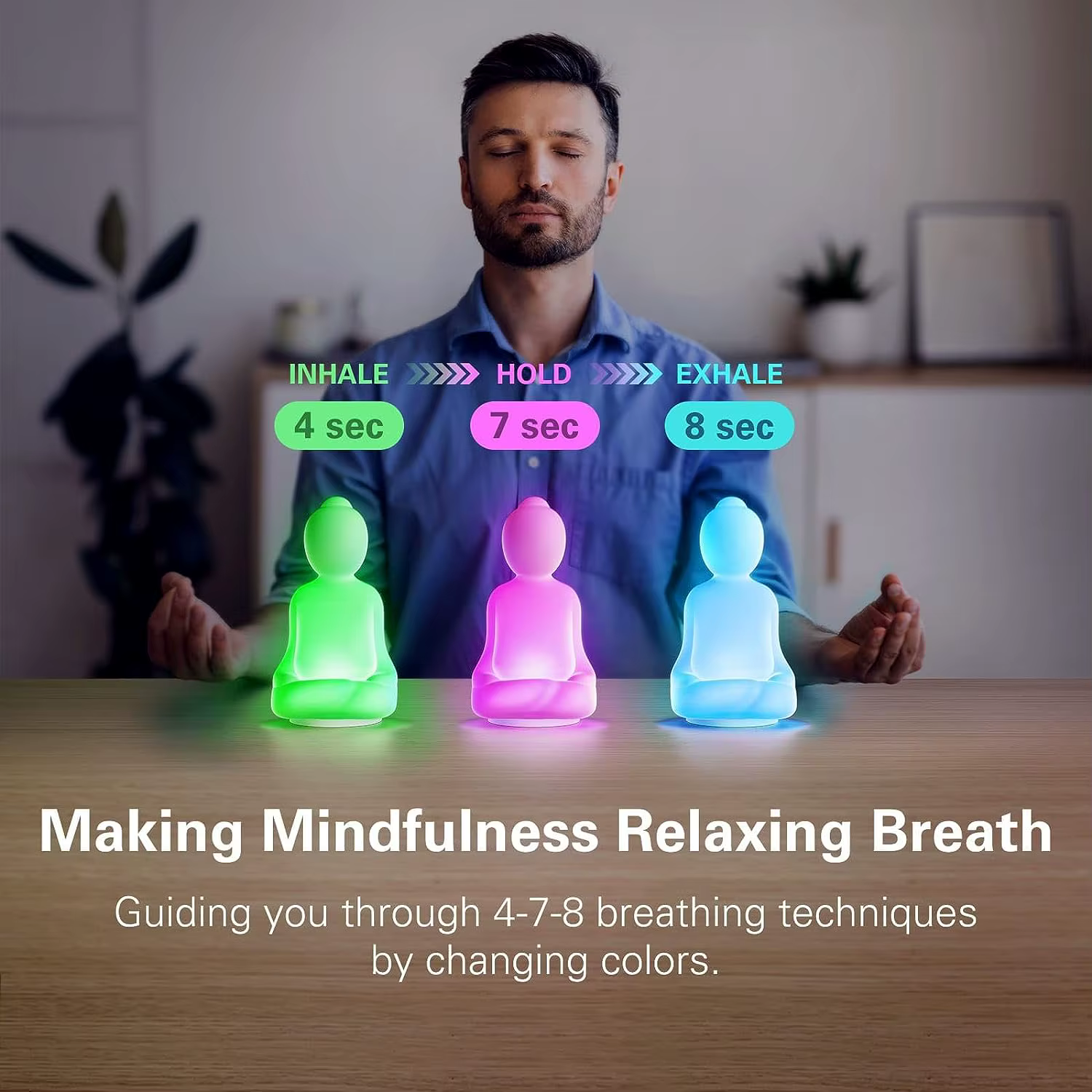 Yoga Respiratoire Attention, Méditation Visuelle Guidée, Lumière Respiratoire pour MindownRalentir V