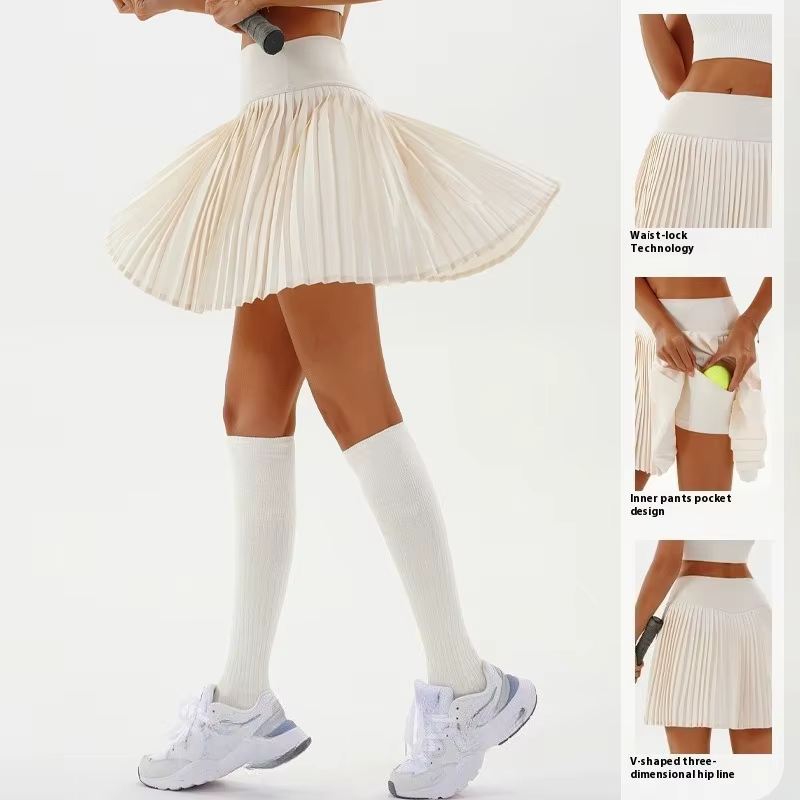Short de Yoga Sexy pour femmes, jupe plissée de Tennis, taille haute, avec doublure intérieure, tail